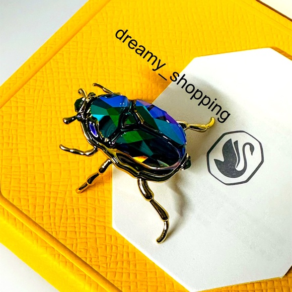 New In Box Authentic Swarovski SCS 2024 Beetle Crystal Metal Figurine #5668994 - Picture 1 of 16